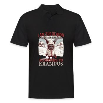 Krampus mask | Krampus costume | Germanic - Men's Polo Shirt - black - Front - Kai (181cm)