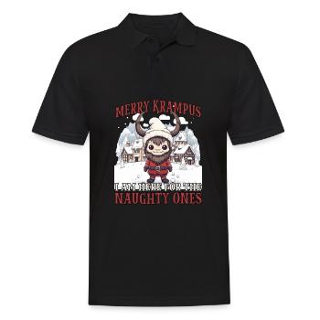 Krampus T | Krampus costume | Bad Santa Claus - Men's Polo Shirt - black - Front - Kai (181cm)