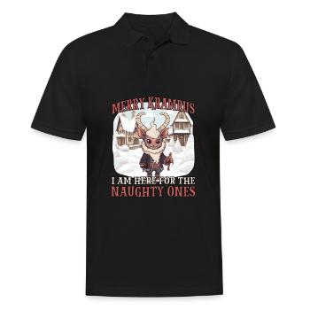 Krampus T | Krampus costume | Bad Santa Claus - Men's Polo Shirt - black - Front - Kai (181cm)