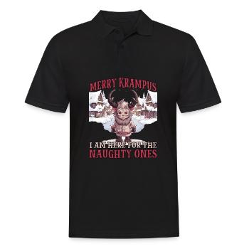 Krampus mask Krampus costume evil Santa Claus - Men's Polo Shirt - black - Front - Kai (181cm)