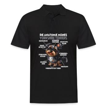 Yorkshire Terrier Hundehalter T Terrier Anatomie - Männer Poloshirt - Schwarz - Vorne - Kai (181cm)