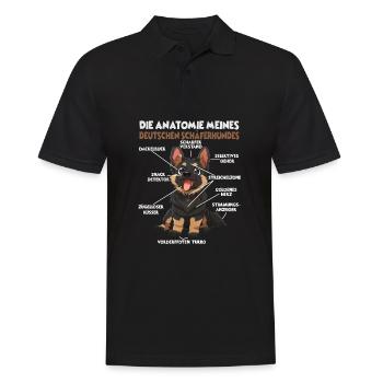 Berger Allemand Propriétaire T Dog Walk Dogs - Polo Homme - noir - Devant - Kai (181cm)
