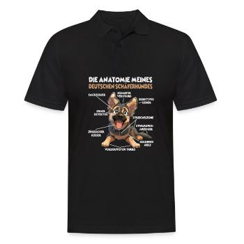 Berger Allemand Propriétaire T Dog Walk Dogs - Polo Homme - noir - Devant - Kai (181cm)