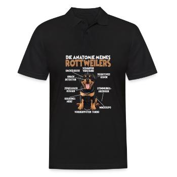 Drôle de Rottweiler T pour les promenades de chiens des propriétaires de chiens - Polo Homme - noir - Devant - Kai (181cm)