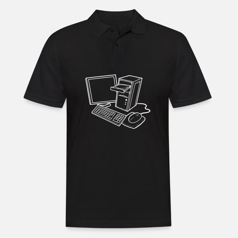 Computer-Set Computertechniker Geschenk - Männer Poloshirt - Schwarz