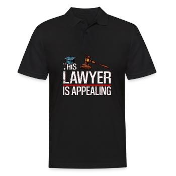 Anwalt Rechtsanwalt Jura Richter Recht Geschenk 28 - Männer Poloshirt - Schwarz - Vorne - Kai (181cm)