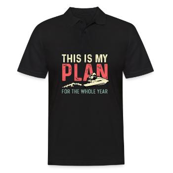 Plan für das Jahr Hobbyist Geschenk - Männer Poloshirt - Schwarz - Vorne - Kai (181cm)