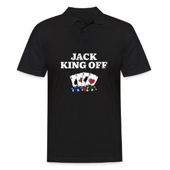 Jack King Off Card Games Poker Card Player Poker - Men's Polo Shirt - black - Front - Kai (181cm)