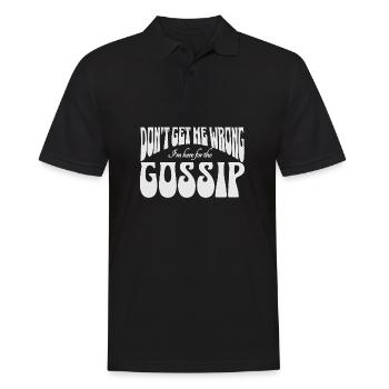 Don't get me wrong, I'm here for the gossip - Men's Polo Shirt - black - Front - Kai (181cm)