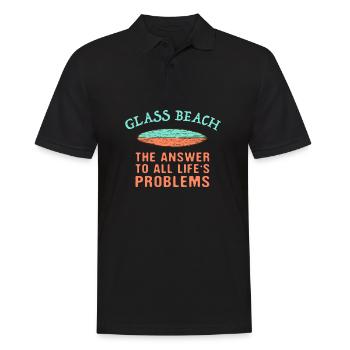 Glass Beach répond à tous les problèmes de la vie Surf - Polo Homme - noir - Devant - Kai (181cm)