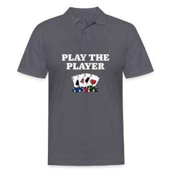 Jouez au joueur Casino Gambler Gambling Bettor - Polo Homme - charbon - Devant - Nico (186cm)