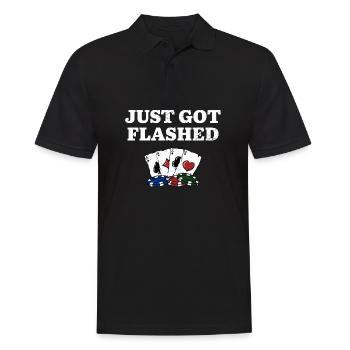 Je viens d’être flashé Gambler Poker Gambling Poker - Polo Homme - noir - Devant - Kai (181cm)
