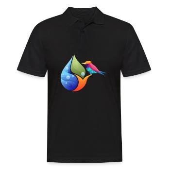 Polygonal Tier farbenfroh geometrie hand birne - Männer Poloshirt - Schwarz - Vorne - Kai (181cm)