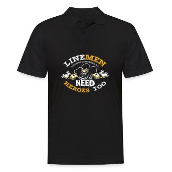 Linemen Hero Linemen ou cadeau fan de football - Polo Homme - noir - Devant - Kai (181cm)