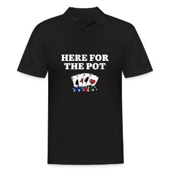 Ici pour le Pot Casino Poker Gambling Poker - Polo Homme - noir - Devant - Kai (181cm)
