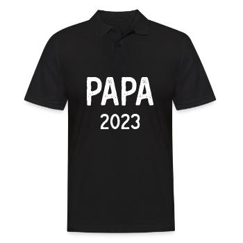 Dad 2023 Gift Future Dad New Dad - Men's Polo Shirt - black - Front - Kai (181cm)