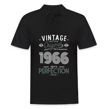 1966 Vintage Original Geschenk Geburtstag 56 Jahre - Männer Poloshirt - Schwarz - Vorne - Kai (181cm)