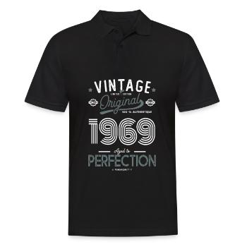 1969 vintage original gift birthday 52 years - Men's Polo Shirt - black - Front - Kai (181cm)