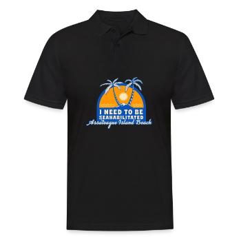 I Need To Be Seahabilitated Assateague Island - Men's Polo Shirt - black - Front - Kai (181cm)