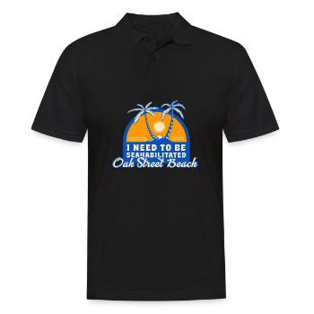 I Need To Be Seahabilitated Oak Street Beach - Men's Polo Shirt - black - Front - Kai (181cm)