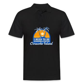 I Need To Be Seahabilitated Ocracoke Island - Men's Polo Shirt - black - Front - Kai (181cm)