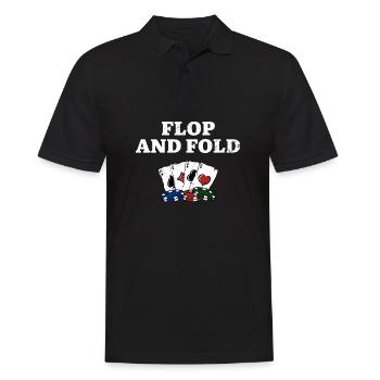 Flop and Fold Casino Poker Gambling Poker Player - Männer Poloshirt - Schwarz - Vorne - Kai (181cm)