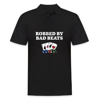 Volé par Bad Beats Casino Poker Gambling Poker - Polo Homme - noir - Devant - Kai (181cm)