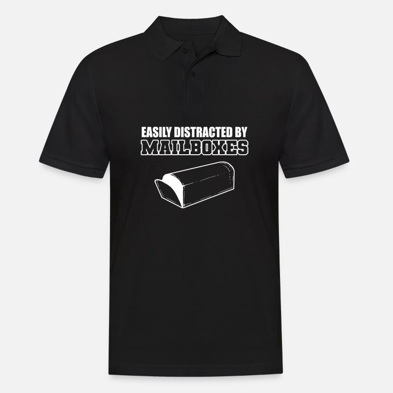 Distracted by mailboxes Clerk Gift - Men's Polo Shirt - black