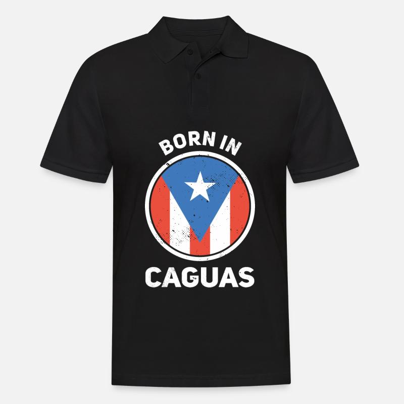 Puerto Rico - Männer Poloshirt - Schwarz
