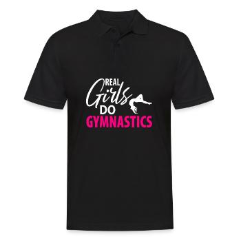 Gymnast Handstand gymnastics gymnastics Women Women - Men's Polo Shirt - black - Front - Kai (181cm)