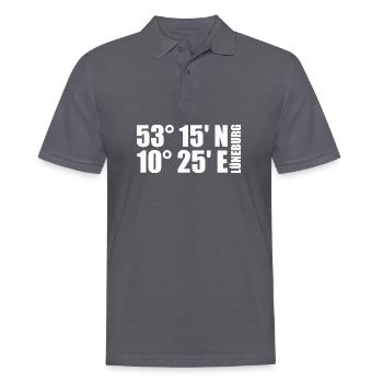 Lüneburg coordinates - Men's Polo Shirt - charcoal grey - Front - Nico (186cm)