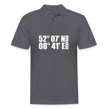 Herford coordinates - Men's Polo Shirt - charcoal grey - Front - Nico (186cm)