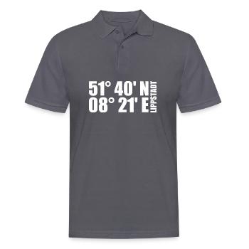 Lippstadt coordinates - Men's Polo Shirt - charcoal grey - Front - Nico (186cm)