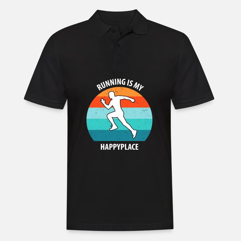 Joggen - Männer Poloshirt - Schwarz