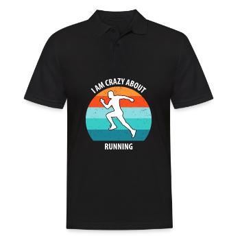 Joggen - Männer Poloshirt - Schwarz - Vorne - Kai (181cm)