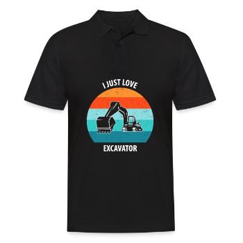 Excavatrice Excavatrice Conducteur Excavatrice Camion - Polo Homme - noir - Devant - Kai (181cm)