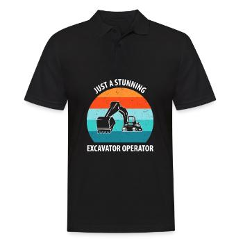 Excavator Excavator Driver Excavator Truck - Men's Polo Shirt - black - Front - Kai (181cm)