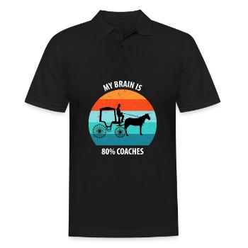 Calèche de cocher Calèche tirée par des chevaux Calèche - Polo Homme - noir - Devant - Kai (181cm)