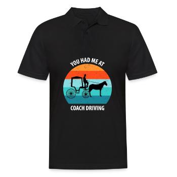 Calèche de cocher Calèche tirée par des chevaux Calèche - Polo Homme - noir - Devant - Kai (181cm)