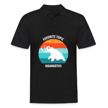 Drôle de mammouth de l’âge de pierre de l’âge de glace Design préhistorique - Polo Homme - noir - Devant - Kai (181cm)
