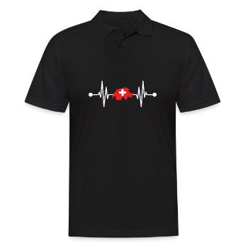 Battement de cœur suisse Suisse - Polo Homme - noir - Devant - Kai (181cm)