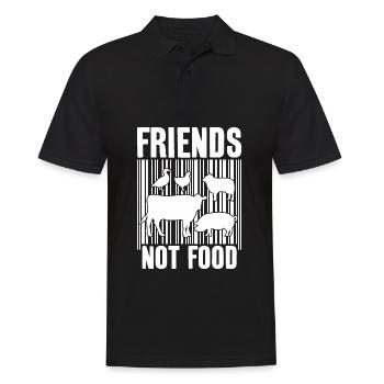 AMIS NON ALIMENTAIRES VEGAN VEGANS - Polo Homme - noir - Devant - Kai (181cm)