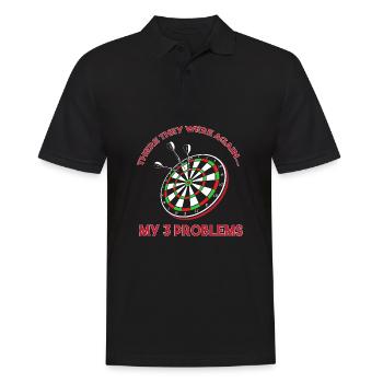 Dart Dartboard Dartpfeil - Men's Polo Shirt - black - Front - Kai (181cm)