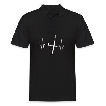 Glider Gliding Gliding Glider Flying - Men's Polo Shirt - black - Front - Kai (181cm)