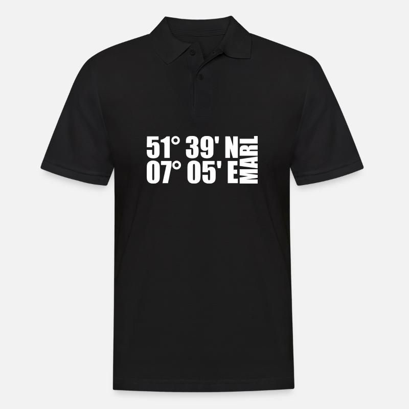 Coordonnées de marl - Polo Homme - noir
