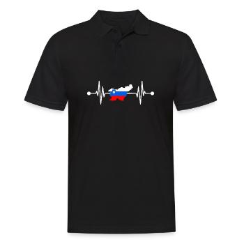 Slowenen Herzschlag Slowenien - Männer Poloshirt - Schwarz - Vorne - Kai (181cm)