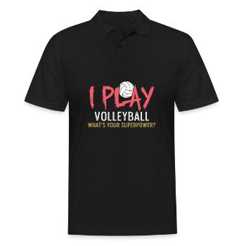 Was ist deine Supermacht? Sportler Gift - Männer Poloshirt - Schwarz - Vorne - Kai (181cm)