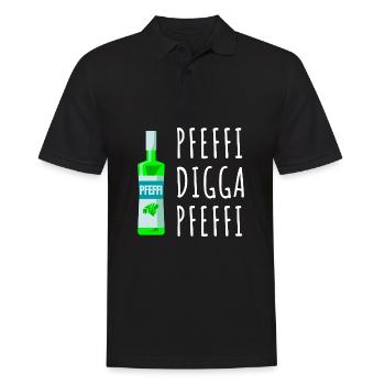 Pfefferminz Likör Pfeffi Vatertag Sauf - Männer Poloshirt - Schwarz - Vorne - Kai (181cm)