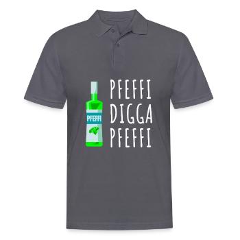 Pfefferminz Likör Pfeffi Vatertag Sauf - Männer Poloshirt - Anthrazit - Vorne - Nico (186cm)