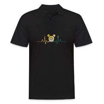 Darts Player Heartbeat Darts - Men's Polo Shirt - black - Front - Kai (181cm)